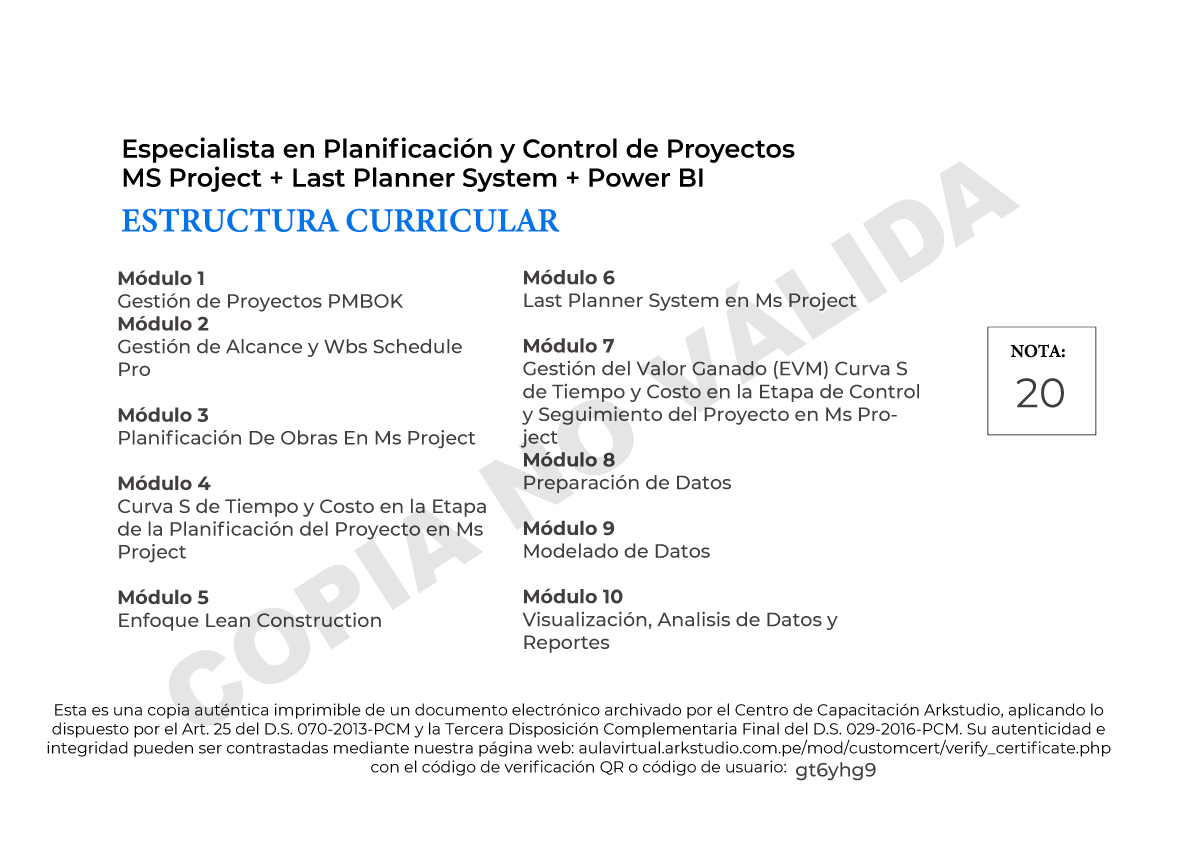 Planificación y Control de Proyectos MS Project+ Last Planner + Power ...